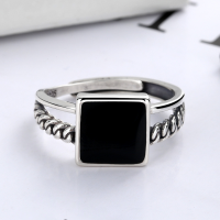 wholesale Sterling silver, Korean-style personalized knotted line with antique finish, retro Korean rope knot ear accessories-YR006/2.6g 925 silver