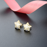 wholesale 925 Sterling Silver Star Stud Earrings, Luxe Minimalist Small Five-Point Star Design, Cross-Border Women's Jewelry-Gold Star Earrings - with Plastic Earplugs  925 Silver