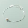 wholesale 925 Silver Sweet Summer Daisy Bracelet for Women, Korean Style Internet-Famous Fresh and Delicate Flower Bracelet S2631-0-2