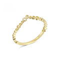 wholesale 9K Gold Yili Jewelry Japanese-style Petite V-shaped Bubble Ring, Delicate and Versatile Stacking Hand Accessory Wholesale-0-4