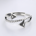 wholesale S925 Sterling Silver Arrowhead Ring Cupid's Arrow Couple Ring Minimalist Arrow Fashion Student Silver Jewelry-0-1