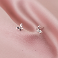 wholesale S925 Sterling Silver Japanese-style Hollow Small Butterfly Ear Studs Sweet Lady Elegant Tiny Insect Earrings G6350-S925 silver pair 925 silver