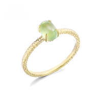 wholesale [Gold Plated 925 Sterling Silver] Simple Retro Jade Earrings, Luxury Green Jade Studs, Inlaid Cabochon Hetian Jade Earrings-Gold-plated 6*8 Jasper Earrings 925 Silver