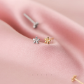 wholesale Sterling Silver Small and Mini Floral Stud Earrings Sweet Japanese-style Student Sleep Without Removing Earrings G6608-0-3