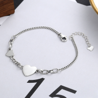 wholesale S925 Sterling Silver Heart Love Bracelet, AliExpress Sourced, Popular in Japan and Korea, Exquisite, Fashionable, Personalized, and Minimalist-YS037/approx. 3.6g 925 silver