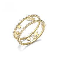 wholesale 9K gold minimalist moissanite heart-shaped ring, versatile small red heart accessory from the original factory-Simple Small Moissanite Ring>Size 9