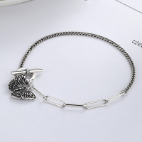 wholesale S925 silver women's bracelet, Korean-style retro Thai silver insect butterfly chain interlocking element hand jewelry, niche design-YS040/approx. 4.6g>925 silver