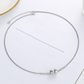 wholesale S925 sterling silver antique silver-plated "LOVE" round pendant double-layer necklace, trendy and vintage-inspired from Dongdaemun, Korea-0-3