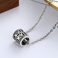 wholesale S925 Sterling Silver Wealth Rolling Abacus Lucky Bead Pendant DIY Red Cord Bracelet Hand String Braiding Accessories Wholesale-About 3.5 grams (single pendant)  YP015