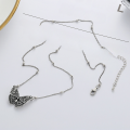 wholesale 925 Silver Butterfly Necklace for Women, Ins Minimalist Vintage Antique Elegant Pendant Design, Collarbone Chain-0-0