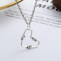 wholesale S925 Sterling Silver Single Shell Pearl Synthetic Pearl Pendant Niche Design Internet-Famous Live Broadcast Cute Collarbone Chain D7461-0-2