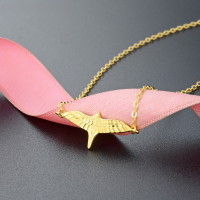 wholesale S925 Sterling Silver Sexy Street-style Women's Short Cross Pendant Eagle Spreading Wings Necklace Wholesale for European and American Markets-Necklace 925 Silver