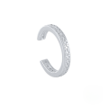 wholesale S925 Sterling Silver C-Shaped Geometric Single Ear Cuff with Row Diamonds for Non-Pierced Ears-0-5