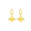 wholesale S925 Sterling Silver INS Style Insect Bee Earrings, Cross-Border Creative Minimalist Ear Hoops-0-5