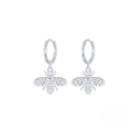 wholesale S925 Sterling Silver INS Style Insect Bee Earrings, Cross-Border Creative Minimalist Ear Hoops-0-6