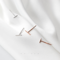 wholesale 925 Silver Korean-style Minimalist Straight Bar Earrings, Sweet and Elegant Student Artistic Small Earrings G7011-0-1