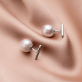 wholesale S925 silver Nalan retro clip-on bead synthetic pearl earrings, one pair two ways to wear, women's earrings trend G7043-0-4