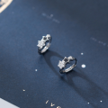 wholesale S925 Sterling Silver Five-Point Star Ear Studs INS Style Niche Minimalist Star Diamond-Embedded Earrings G7072-0-2