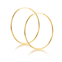 wholesale S925 Sterling Silver Hypoallergenic Plain Hoop Earrings For Women,,-gold