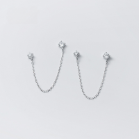 wholesale Sterling Silver Earrings Women Korean Style Creative and Unique Sweet Asymmetric Guitar Music Note Ear Accessories G7139-S925 silver pair gold model 925 silver