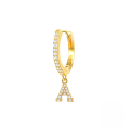 wholesale S925 Sterling Silver Single 26-letter Alphabet Ear Hoop,ins-0-5