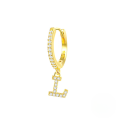 wholesale S925 Sterling Silver Single 26-letter Alphabet Ear Hoop,ins-0-9