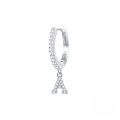 wholesale S925 Sterling Silver Single 26-letter Alphabet Ear Hoop,ins-0-16