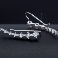 wholesale Sterling Silver S925 Small Fresh Seven-Star Full Diamond Ear Crawler Ear Climber Earrings for Women Wholesale E0713-0-6