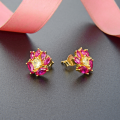 wholesale S925 Silver Gold-Plated Crystal Earrings for Women, Luxury Fashion Stud Earrings, Factory Direct Dropshipping-0-0