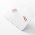 wholesale Sterling Silver Earrings Women Korean Style Small Fresh Creative Infinity Symbol Hollow-Out Minimalist Earrings G3841-0-2