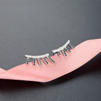 wholesale S925 Silver Korean Japanese Diamond Earrings for Women, Elegant Minimalist Versatile Studs Creative Comb Earrings Direct Factory-Earrings-with plastic earplugs