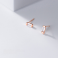 wholesale S925 Sterling Silver Nalan Stud Earrings for Women, Korean Style Small Fresh and Simple Square Diamond Student Small Geometric Earrings G7321-0-4