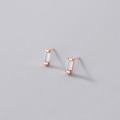 wholesale S925 Sterling Silver Nalan Stud Earrings for Women, Korean Style Small Fresh and Simple Square Diamond Student Small Geometric Earrings G7321-0-1