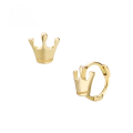 wholesale 9K Gold Artistic Jewelry Minimalist Petite Crown Ear Clips Earrings for Women, Exquisitely Fashionable New Style-0-0