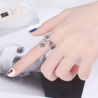 wholesale 925 Sterling Silver Nana Ou-Yang Same Style Pig Nose Ring for Women Ins Minimalist Index Finger Adjustable Open Ring-YJ134/approx. 2.1g>Adjustable opening