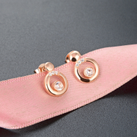 wholesale S925 Silver Korean Japanese Earrings for Women, Fashionable and Elegant Hoop Stud Zircon Earrings, Source Factory Gifts for Best Friends-Stud Earrings with Plastic Earplugs 925 Silver