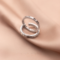 wholesale S925 silver ring, irregular, minimalist, concave-convex foil texture, open design, elegant jewelry J7473-0-2