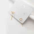 wholesale Sterling Silver Earrings Women Korean Style Small Fresh Minimalist Line Hollow-Out Heart Sweet Ear Jewelry G6463-0-0