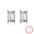 wholesale S925 Sterling Silver Cloud-Pull Jewelry Square Zircon Earrings, Elegant Diamond Inlay, Direct from Manufacturer-0-0