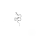 wholesale S925 Sterling Silver Single Cold Style Snake-shaped Ear Cuff, Trendy Ins-inspired Creative Earring For Non-pierced Women-0-4