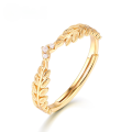 wholesale S925 Sterling Silver Women's Olive Branch Ring Fashion Adjustable Open Ring Korean Trendy Accessory-0-0