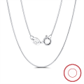 wholesale S925 Sterling Silver Cloud-Pull Jewelry Octagon Snake Chain 075mm Minimalist Versatile Plain Chain for Layering Bare Chain-0-0