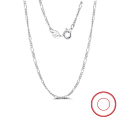wholesale S925 Sterling Silver 17mm Floral Mother-Child Chain, INS Minimalist Plain Chain for Men and Women-0-0