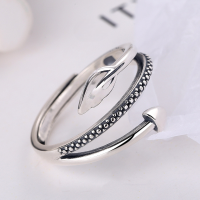 wholesale 925 Sterling Silver Arrow Ring Women's Korean Minimalist Ins Fashion Simple Niche Style Open Adjustable Index Finger Ring-YJ150/approx. 2.86g Adjustable opening