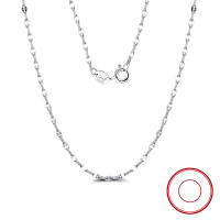 wholesale S925 Sterling Silver Cloud-Pull Jewelry 15mm Tile Chain Versatile Collarbone Necklace Bare Chain Factory Direct Wholesale-Silver tile chain, 40cm long, weighing approximately 0.77g 925 silver