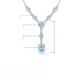 wholesale S925 Silver Inlaid Natural Topaz Pendant Necklace with a Sense of High-End Luxury Jewelry-0-8