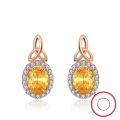 wholesale S925 sterling silver gold-plated ultra-sparkling zirconia drop earrings, manufacturer wholesale-0-107