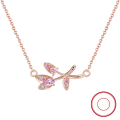wholesale S925 Sterling Silver Y-Shaped Colored Zircon Pendant Necklace for Women Direct from Manufacturer Wholesale-0-6
