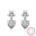 wholesale S925 sterling silver gold-plated ultra-sparkling zirconia drop earrings, manufacturer wholesale-0-109