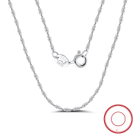 wholesale S925 Silver Chain, 15mm Water Wave Chain Versatile Necklace, Collarbone Minimalist Chain, Matching Chain, Direct from Manufacturer-14K gold, length: 40cm, weight: 0.97g 925 silver